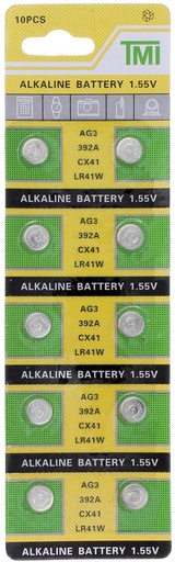 10szt Bateria Alkaiczna LR41W AG3 392A CX41 1,55V