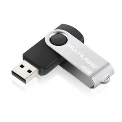 Pendrive Twist Preto 128gb Multilaser - Pd591 Preto